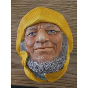 Vintage Helmsman by Legend Products 1984 Head Mask Chalkware Sailor Ship Captain